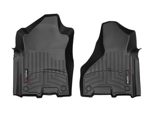WeatherTech FloorLiner, Front, Black, Crew/Mega Cab, With Carpet Floor, Without PTO or Floor Shifter - 2019-2026 Ram 2500/3500
