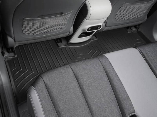 WeatherTech FloorLiner, Rear, Black, With Fixed Center Console - 2022-2025 Hyundai Ioniq 5