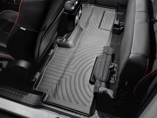 WeatherTech FloorLiner, Rear, Black, Extended Cab, Without Flow Through Console - 2009-2014 Ford F-150