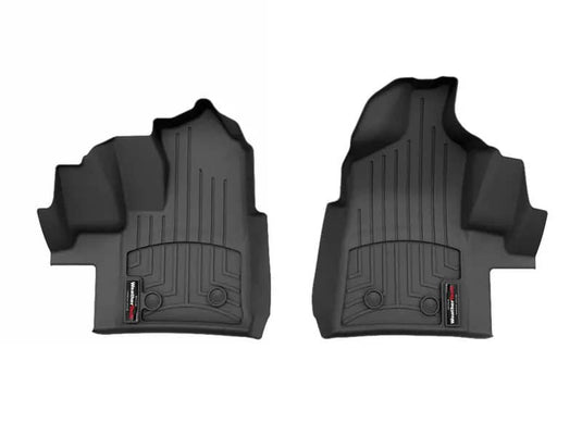 WeatherTech FloorLiner, Front, Black, Vinyl Floor - 2022-2026 Ford E-Transit/Transit-150/Transit-250/Transit-350