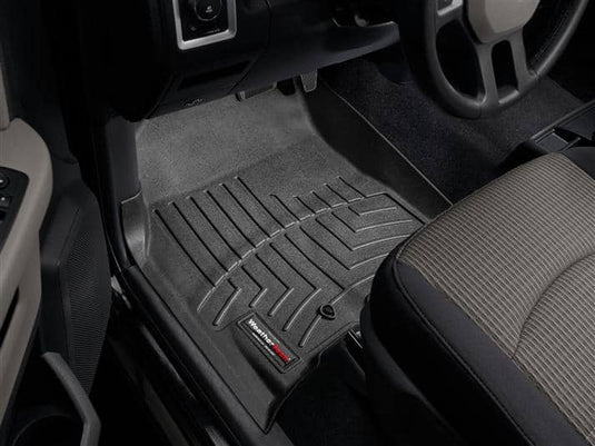 WeatherTech FloorLiner, Front, Black, Crew/Mega Cab, With Single Drivers Side Floor Hook - 2009-2012 Dodge/Ram 1500/2500/3500