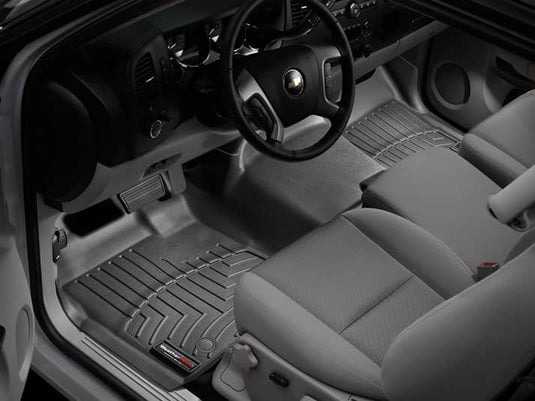 WeatherTech FloorLiner, Front Over-the-Hump, Black - 2007-2014 Chevrolet Silverado 1500/Silverado 2500 HD/Silverado 3500 HD/Tahoe & more