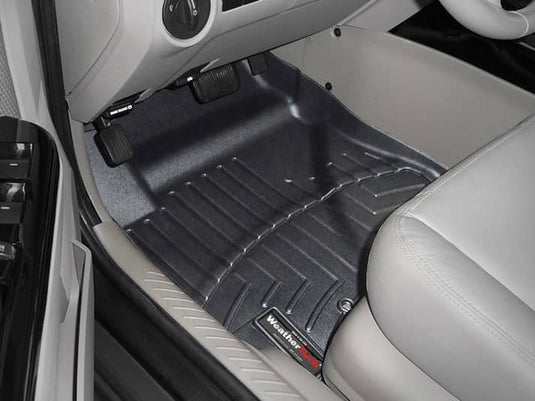 WeatherTech FloorLiner, Front, Black, With Single Floor Hook - 2009-2011 Ford Escape, Mazda Tribute, Mercury Mariner