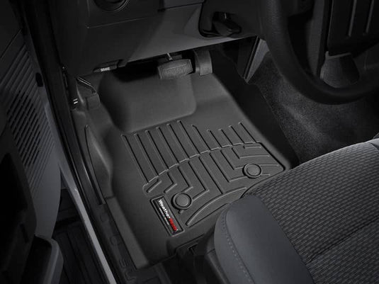 WeatherTech FloorLiner, Front, Black, Extended/Crew Cab, Without Floor Shifter, Without Drivers Side Foot Rest - 2011-2012 Ford F-250 Super Duty & more