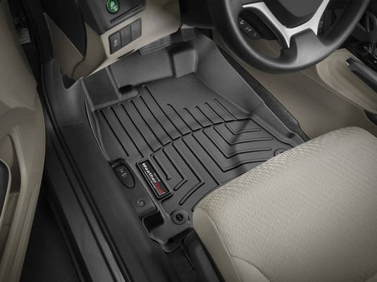 WeatherTech FloorLiner, Front, Black, Sedan - 2012-2013 Honda Civic