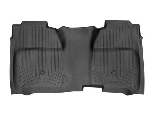 WeatherTech FloorLiner, Rear, Black, Vinyl Floor, Crew Cab, Extends Under Rear Seat for Full Coverage - 2014-2019 Chevrolet Silverado 1500 & more