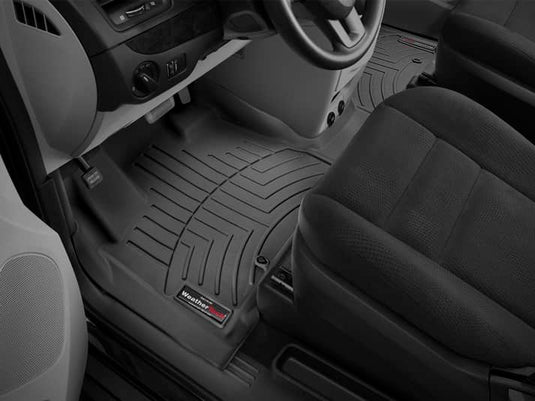 WeatherTech FloorLiner, Front Over-the-Hump, Black, Without Super Console - 2013-2020 Chrysler Town & Country, Dodge Grand Caravan