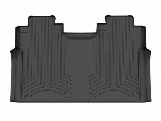 WeatherTech FloorLiner HP, Rear, Black, Crew Cab, With Front Bench Seat, Without Fold-flat Storage - 2015-2026 Ford F-150/F-250 Super Duty/F-350 Super Duty