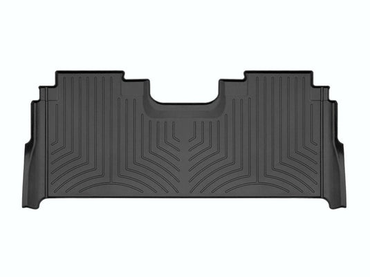 WeatherTech FloorLiner HP, Rear, Black, Crew Cab, With Front Buckets and Rear Fold-flat Storage - 2021-2026 Ford F-150/F-150 Lightning
