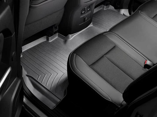 WeatherTech FloorLiner, Rear, Black, Crew Cab, With Bucket Seats and Lockable Rear Seat Organizer - 2016-2024 Nissan Titan/Titan XD