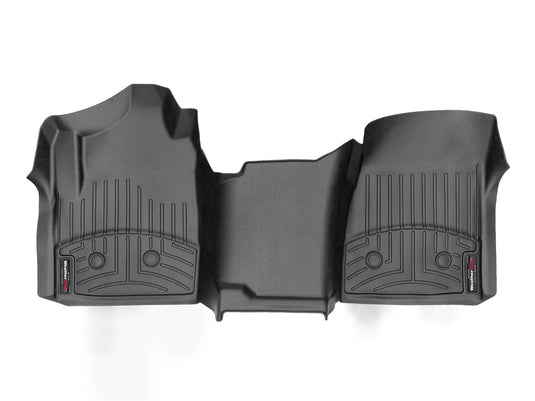 WeatherTech FloorLiner, Front Over-the-Hump, Black, Vinyl Floor, Regular Cab, Without Floor Shifter - 2014-2019 Chevrolet Silverado 1500 & more