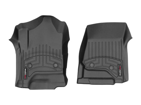 WeatherTech FloorLiner, Front, Black, Vinyl Floor, Extended/Crew Cab, With Floor Shifter - 2014-2019 Chevrolet Silverado 1500/Silverado 1500 LD & more