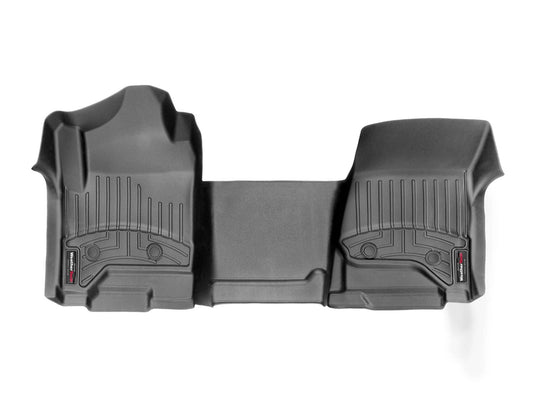 WeatherTech FloorLiner, Front Over-the-Hump, Black, Vinyl Floor, Extended/Crew Cab, Without Floor Shifter - 2014-2019 Chevrolet Silverado 1500 & more