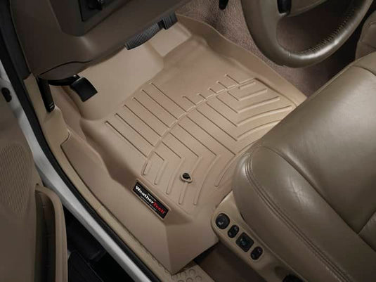 WeatherTech FloorLiner, Front, Tan, Without 4x4 Floor Shifter - 1999-2007 Ford Excursion/F-250 Super Duty/F-350 Super Duty