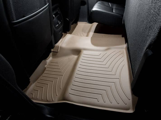 WeatherTech FloorLiner, Rear, Tan, Crew Cab, Non Hybrid - 2007-2014 Chevrolet Silverado 1500/Silverado 2500 HD/Silverado 3500 HD & more
