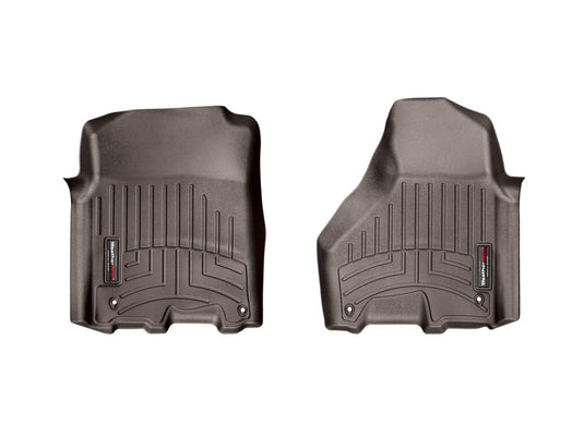 WeatherTech FloorLiner, Front, Cocoa, Crew Cab, With Driver & Passenger Floor Hooks - 2012-2024 Ram 1500/1500 Classic/2500/3500