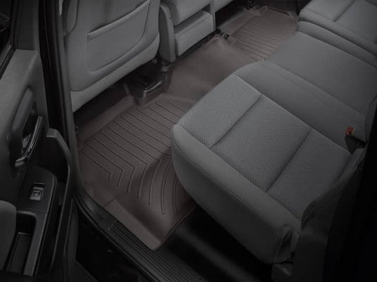 WeatherTech FloorLiner, Rear, Cocoa, Crew Cab, With OEM Rear Under Seat Storage - 2014-2019 Chevrolet Silverado 1500/Silverado 2500 HD/Silverado 3500 HD & more