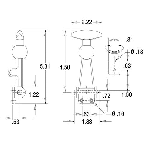 Load image into Gallery viewer, Rubber Hood Catch with Stainless Steel Hardware
