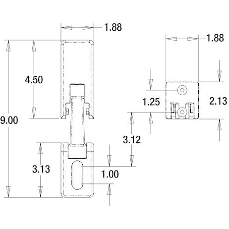 Load image into Gallery viewer, 9 Inch Rubber/Polymer Draw Latch
