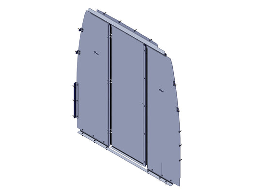 Solid Behind Second Row Safety Partition, Gen 2 for 2007-2024 Mercedes-Benz Sprinter High Roof
