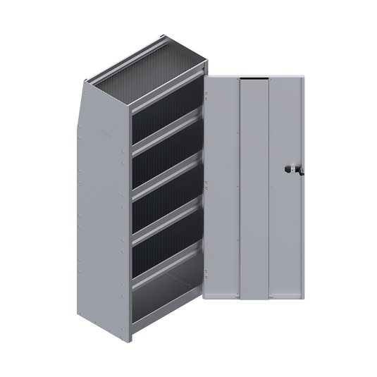 Security Cabinet With 4 Shelves, 24-1/4"L x 15-1/2"D x 62"H