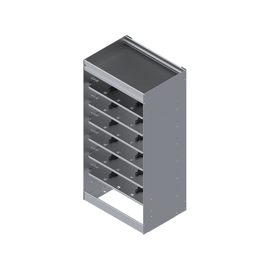 6-Place Cleat Lock Tool Box Holder, 22-3/4"L x 16-1/2"D x 46"H