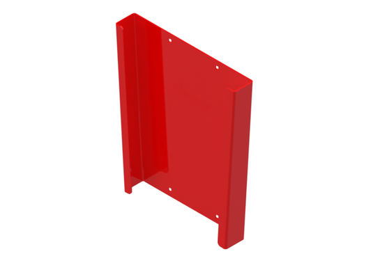 Hard Hat Holder, Red, 9"L x 2"D x 12"H