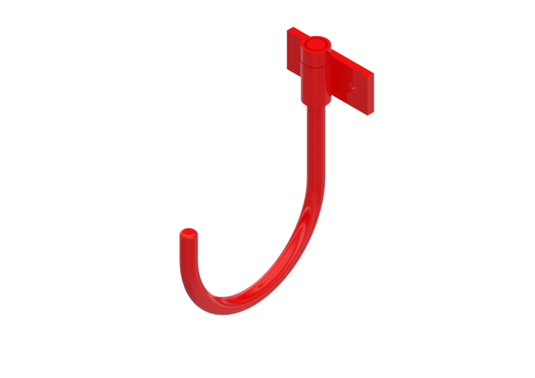Single Swivel Hook, Red, 4-1/2" Opening