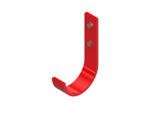 Fixed Hook, Red, 4-1/2" Opening