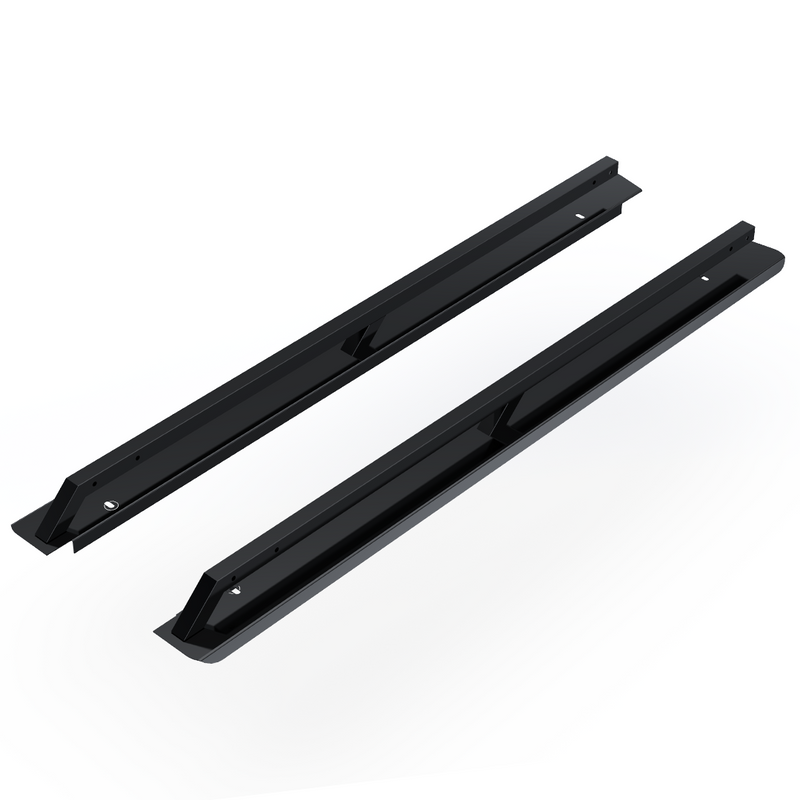 Load image into Gallery viewer, Smooth Rail Caps for 2016-2023 Toyota Tacoma Extra Short Box - Black Powder Coat
