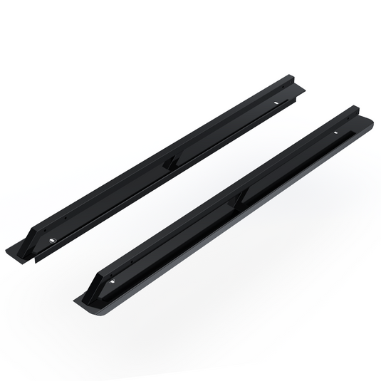 Smooth Rail Caps for 2023-2026 Ford Super Duty Short Box - Black Powder Coat