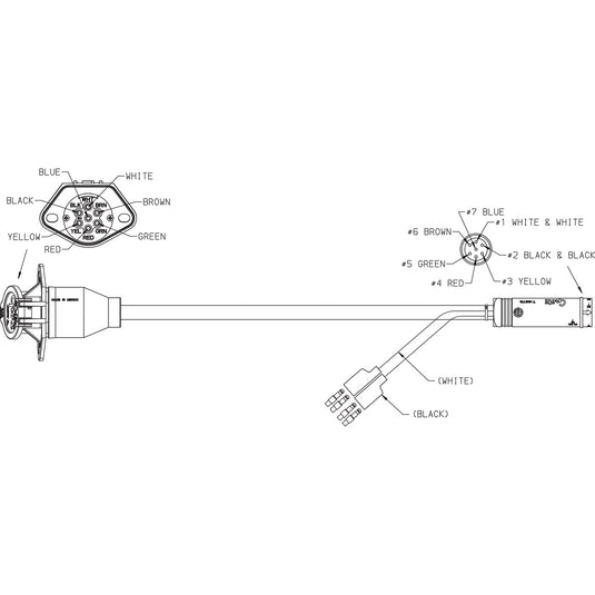 Trailer Wiring, 7-Conductor Receptacle Main Harness - 01-6608-e9 - Grote