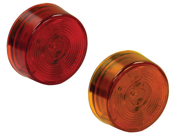 2 Inch Red Round Marker/Clearance Light Kit With 1 LED (PL-10 Connection, Includes Grommet and Plug) - 5622101 - Buyers Products