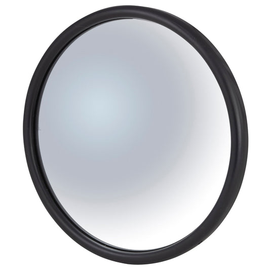  Mirror, 6", Black, Round Clamp-On Stack & Spot, Convex 