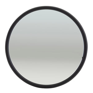  Mirror, 8", Black Enamel, Round Convex  With Offset Ball-Stud 