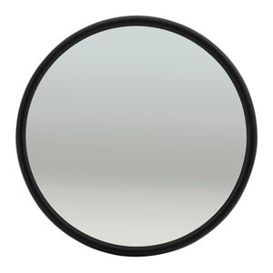  Mirror, 8", Black Enamel, Round Convex With Center-Mount Ball Stud 