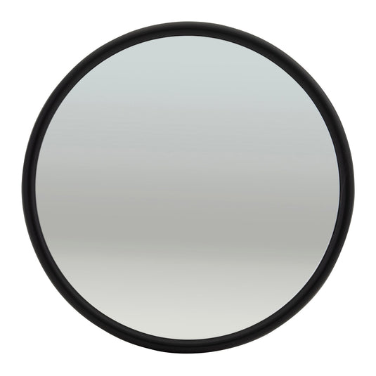 Mirror, 8", Black Enamel, Round Convex With Center-Mount Ball Stud - 12182 - Grote