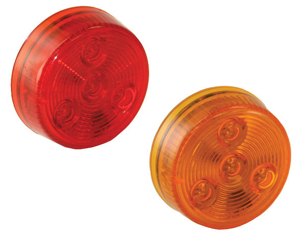2 Inch Red Round Marker/Clearance Light with 4 LED Kit (Includes Grommet) - 5622102 - Buyers Products