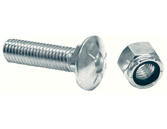 SAM Cutting Edge 1/2 x2 Inch Grade 5 Carriage Bolt With Locknut - Set Of 9 - 1301350 - Buyers Products