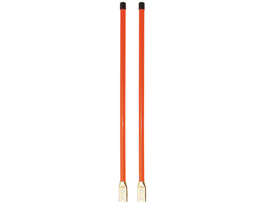 3/4 x 36 Inch Fluorescent Orange Bolt-On Bumper Marker Sight Rods with Hardware - 1308110 - Buyers Products
