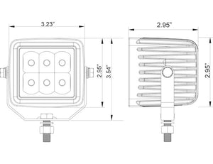 3 Inch Wide Square LED Flood Light