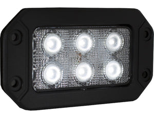 Recessed 6.5 Inch Wide Rectangular LED Flood Light