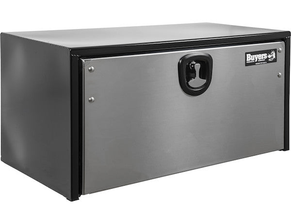 Load image into Gallery viewer, Black Steel Underbody Truck Tool Box With Stainless Steel Door Series - 1704700 - Buyers Products
