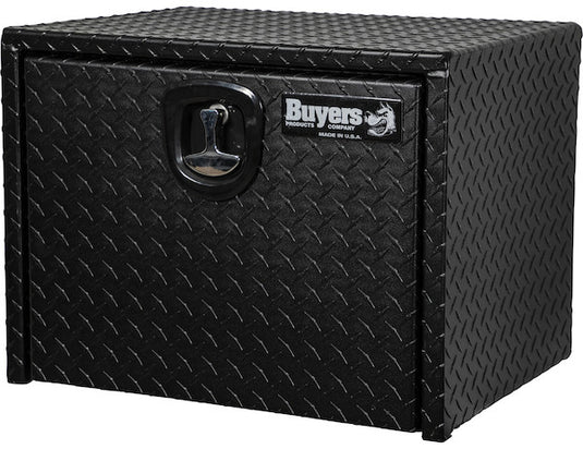 18x18x24 Inch Textured Matte Black Diamond Tread Aluminum Underbody Truck Box - 1715100 - Buyers Products