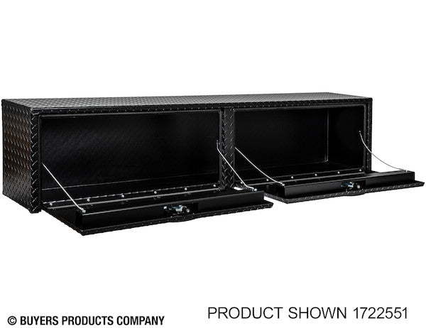 18x16x96 Textured Matte Black Diamond Tread Aluminum Topsider Truck Box - 1722568 - Buyers Products