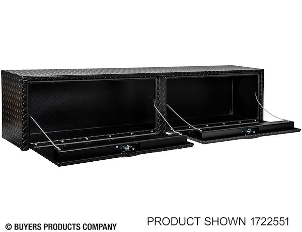 16x13x88 Textured Matte Black Diamond Tread Aluminum Topsider Truck Box - 1722556 - Buyers Products