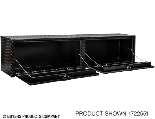 16x13x88 Textured Matte Black Diamond Tread Aluminum Topsider Truck Box - 1722556 - Buyers Products