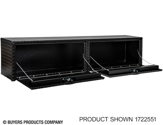 18x16x88 Textured Matte Black Diamond Tread Aluminum Topsider Truck Box - 1722564 - Buyers Products