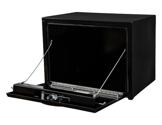 18x18x24 Inch Black Steel Underbody Truck Box With 3-Point Latch - 1732300 - Buyers Products