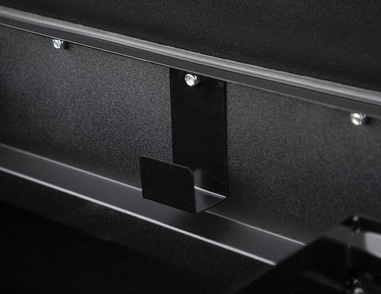 18x20x71 Inch Textured Matte Black Diamond Tread Aluminum Crossover Truck Tool Box - 1739410 - Buyers Products